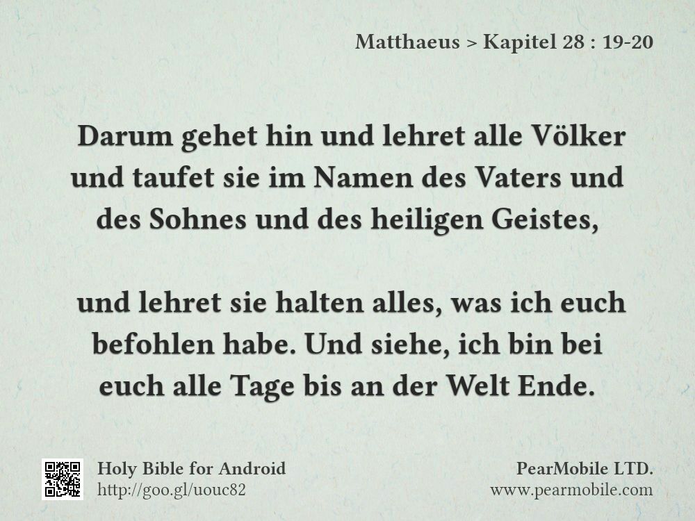 Matthaeus, Kapitel 28:19-20